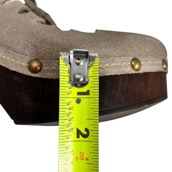 Sbicca Isold Stone Gray Clog Platform Shoes
