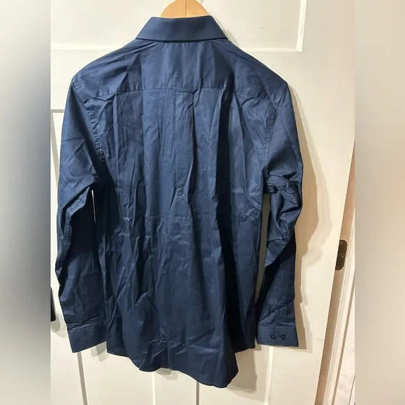 SCOTCH &amp; SODA Navy Modern Fit Designer Dress Shirt