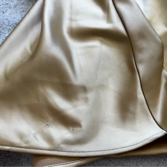 S’EDGE GOLD WRAP DRESS SIZE SMALL SOPHISTICATED MODERN CHIC EVENT PARTY