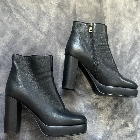 See By Chloé LISA Ankle Platform Boots Black Size 38