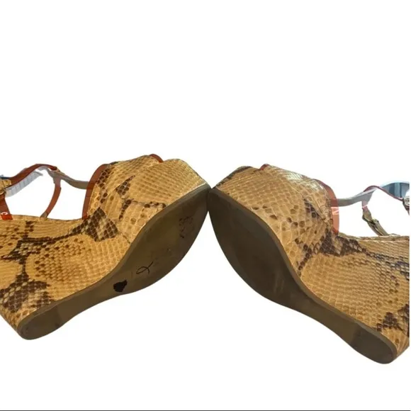 Sergio Rossi Women's Python Skin High Heel Sandals Sz 10