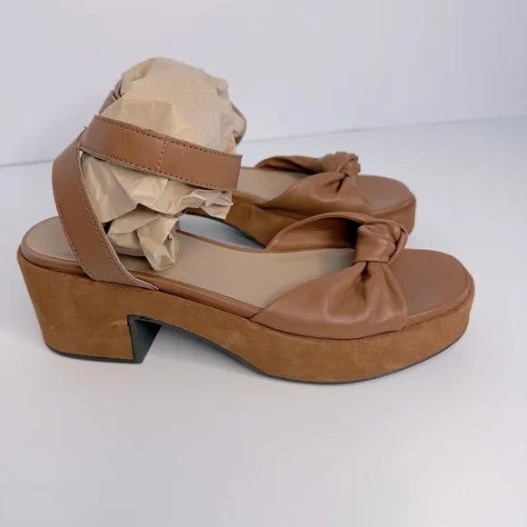 Seychelles Slow Motion Tan Sandals Suede Buttery Leather Ankle Strap Size 8