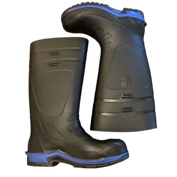 Shoe Crew Unisex Rain Boots Waterproof Work Boots‎ W/ Blue Trim Size EU 38