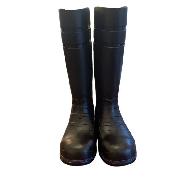 Shoe Crew Unisex Rain Boots Waterproof Work Boots‎ W/ Blue Trim Size EU 38