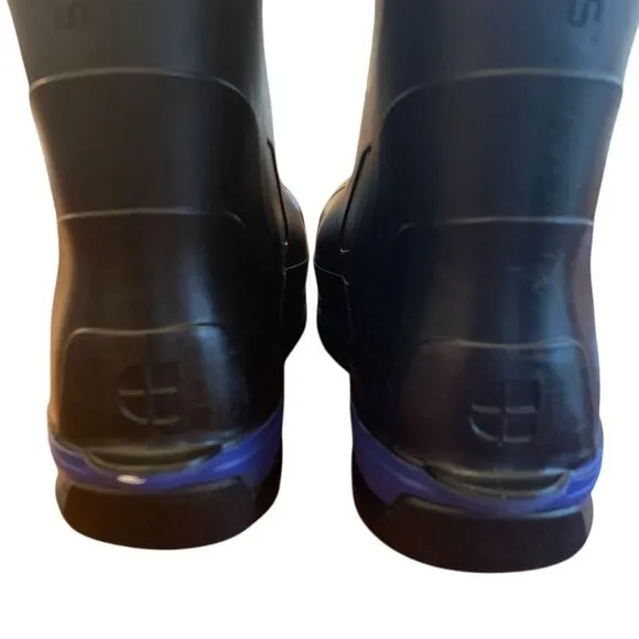 Shoe Crew Unisex Rain Boots Waterproof Work Boots‎ W/ Blue Trim Size EU 38