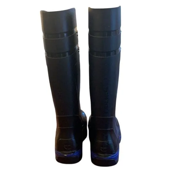 Shoe Crew Unisex Rain Boots Waterproof Work Boots‎ W/ Blue Trim Size EU 38