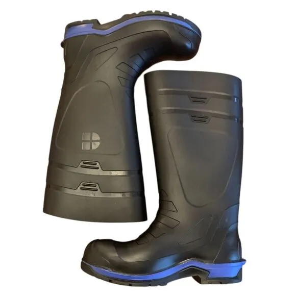 Shoe Crew Unisex Rain Boots Waterproof Work Boots‎ W/ Blue Trim Size EU 38