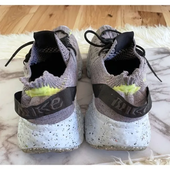 Size 11 Nike Space Hippie 04 Grey Black Volt Space Waste Yarn Sneakers Shoes​​​​