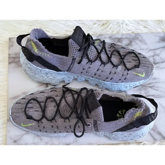 Size 11 Nike Space Hippie 04 Grey Black Volt Space Waste Yarn Sneakers Shoes​​​​