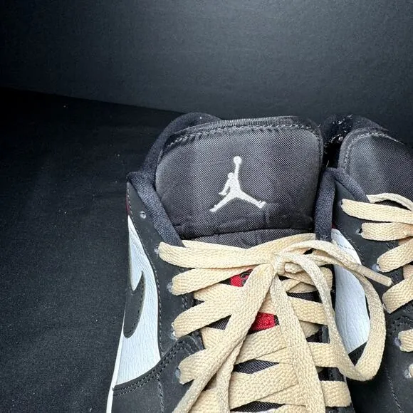 Size 9 - Nike Air Jordan 1 Low Black Toe Men's Shoes