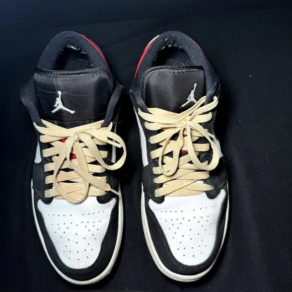 Size 9 - Nike Air Jordan 1 Low Black Toe Men's Shoes
