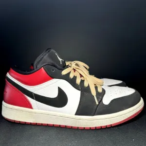 Size 9 - Nike Air Jordan 1 Low Black Toe Men's Shoes