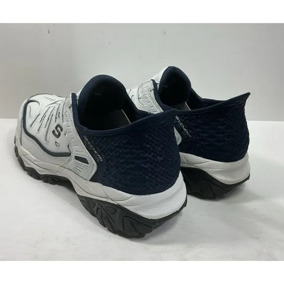Skechers After Burn Slip-Ins Sneakers Shoes Mens Size 12 White Leather 237447WW