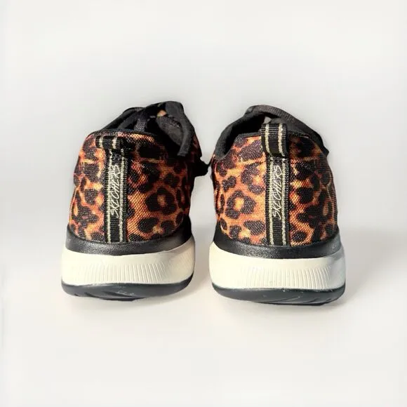 Skechers Flex Appeal 3 Leopard Path Shoes Womens Sz 9.5 Sneakers 13476 Black