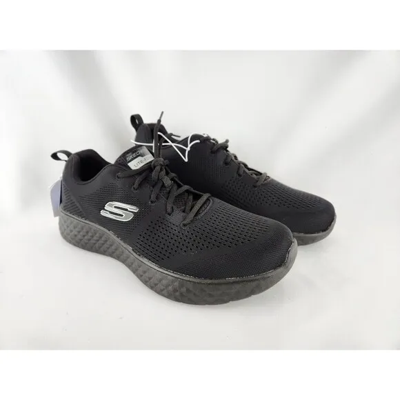 Skechers Light Weight Air Cooled Memory Foam Sneakers Black Work Shoes NEW Sz 13
