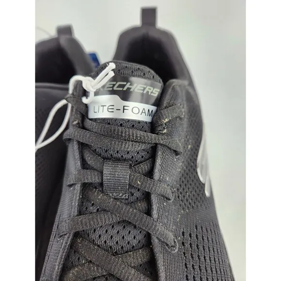 Skechers Light Weight Air Cooled Memory Foam Sneakers Black Work Shoes NEW Sz 13