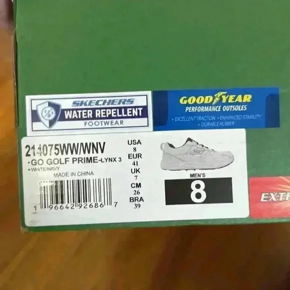 Skechers Men's GO GOLF Prime Lynx 3 Spikeless Golf Shoes Extra Wide Size 8