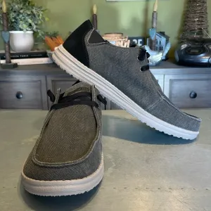 Skechers men’s wide fit, air cooled, comfort shoes, gray/black size 11