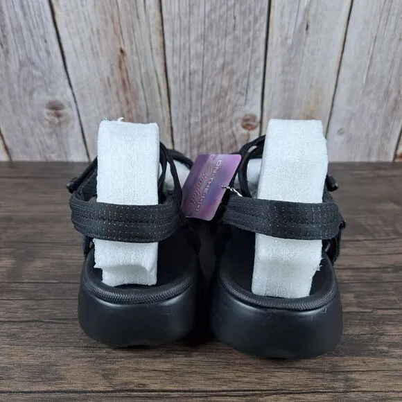 Skechers On The Go 600 Brilliancy Contoured Heel Sandals Women's Sz 9 Black NIB