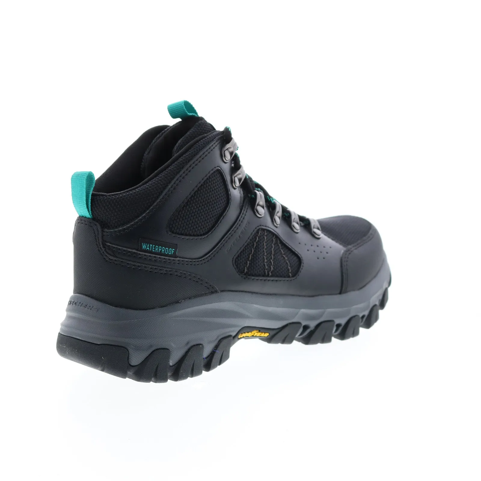 Skechers Relaxed Fit Edgmont Hiking 158500 Womens Black Leather Hiking Boots
