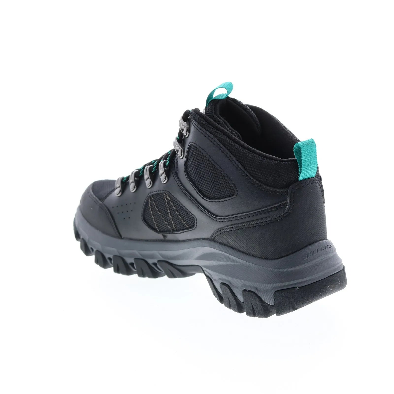 Skechers Relaxed Fit Edgmont Hiking 158500 Womens Black Leather Hiking Boots