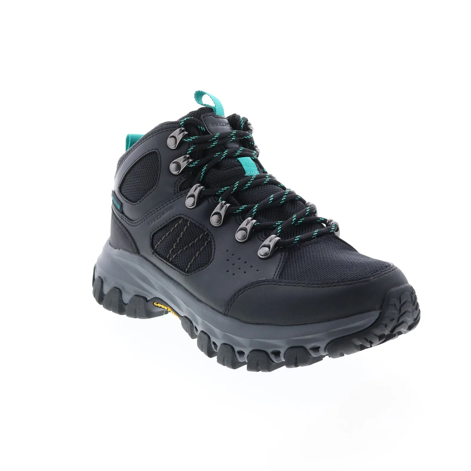 Skechers Relaxed Fit Edgmont Hiking 158500 Womens Black Leather Hiking Boots