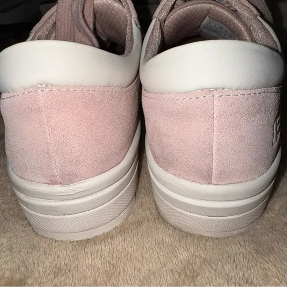 Skechers Street LA  Back Again Genuine Suede 73999 LTPink White Women’s Size 9