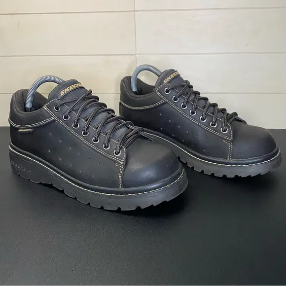Skechers Vintage Y2K Sneakers Brown Leather Women's Size 8.5 Shoes Grunge