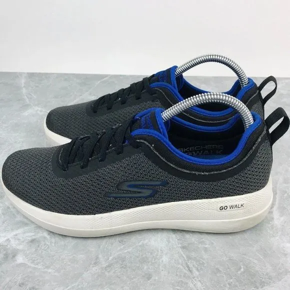 Skechers Trainers Goodyear GoWalk Stability Mens Size 7 Shoes Black Blue Running