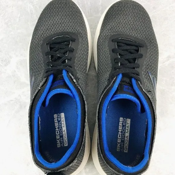 Skechers Trainers Goodyear GoWalk Stability Mens Size 7 Shoes Black Blue Running