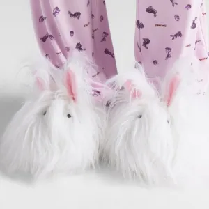 Skims Fluffy Bunny Slippers New White Size 37 NEW