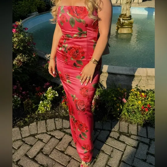 Sofia Dress in Pink Floral