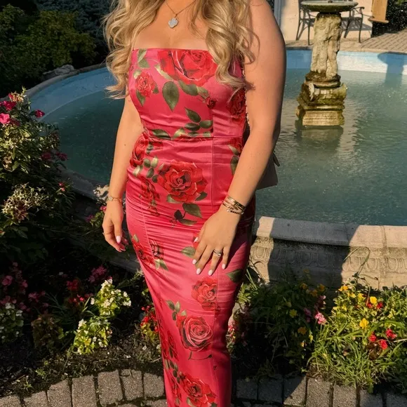 Sofia Dress in Pink Floral