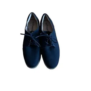 SoftWalk Willis Derby Oxford Shoes Womens Size 8.5‎ Black Smooth Suede Comfy