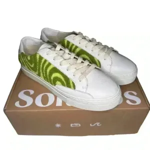 Soludos Women’s Ibiza Platform Sneakers Psychedelic Spiral Green Size 10 New