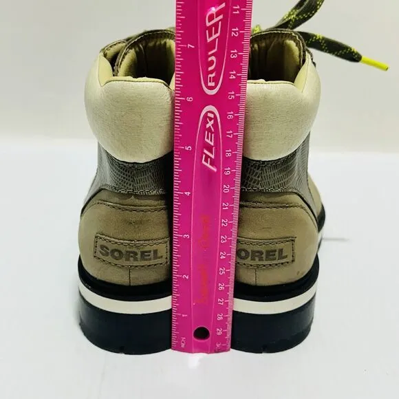 Sorel Lennox Hiker STKD Women's US 6.5 Hiking Boots Stone Green NWOB $200