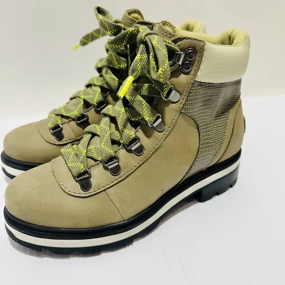 Sorel Lennox Hiker STKD Women's US 6.5 Hiking Boots Stone Green NWOB $200