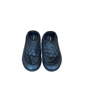 Sorel Mens Black Burma Cozy Mule Slip-On Quilted Puffer Flat Mule Slippers Sz 9