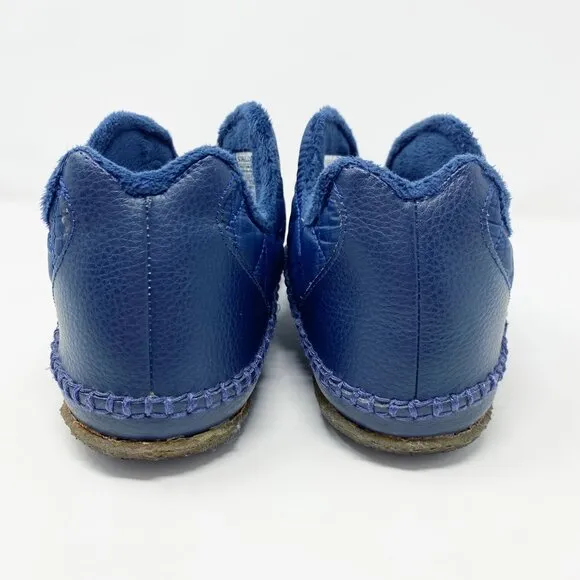 Sorel Navy Blue Manawan Quilted Nylon Bootie Slippers Men's Size 11 VGUC Slip-On