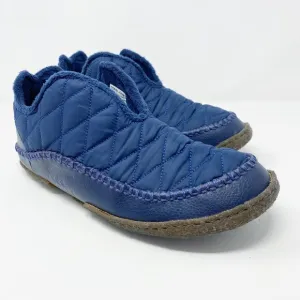 Sorel Navy Blue Manawan Quilted Nylon Bootie Slippers Men's Size 11 VGUC Slip-On