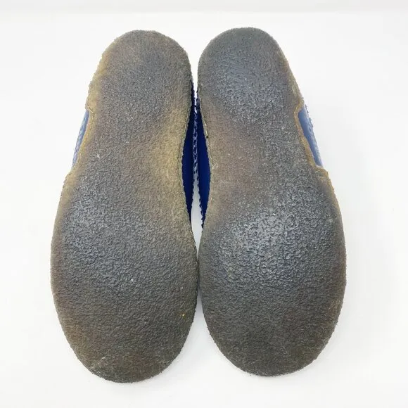 Sorel Navy Blue Manawan Quilted Nylon Bootie Slippers Men's Size 11 VGUC Slip-On
