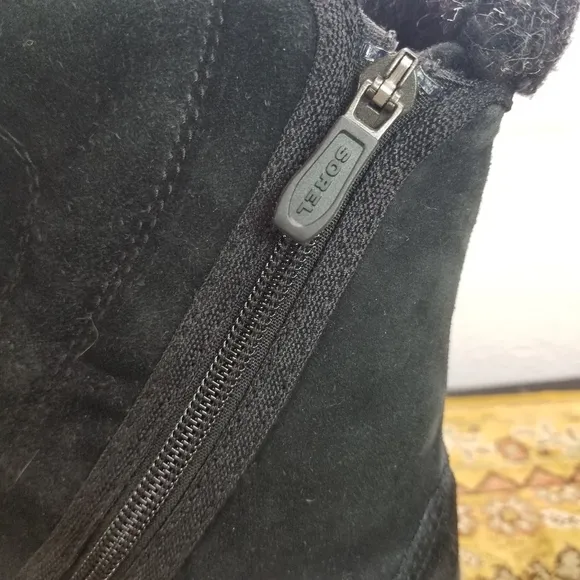 Sorel Waterfall black suede insulate winter boots