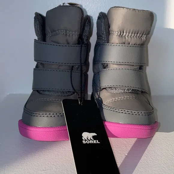 SOREL Whitney II Waterproof Insulated Boot grey toddler 4 NWT