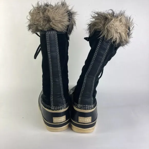 SOREL Women 8.5 Joan Arctic Heavy Snow Boots Fur felted liners Suede Waterproof