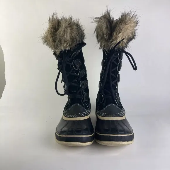 SOREL Women 8.5 Joan Arctic Heavy Snow Boots Fur felted liners Suede Waterproof