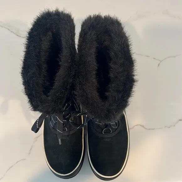 Sorel Women's Black TIVOLI WATERPROOF SUEDE WINTER BOOTS