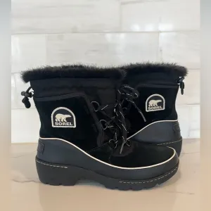Sorel Women's Black TIVOLI WATERPROOF SUEDE WINTER BOOTS