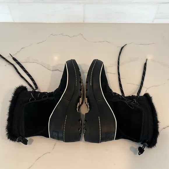 Sorel Women's Black TIVOLI WATERPROOF SUEDE WINTER BOOTS