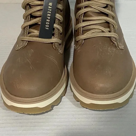 Sorel Women's Lennox Lace STKD Waterproof Boots Ceramic/Canoe Hiking Commuting
