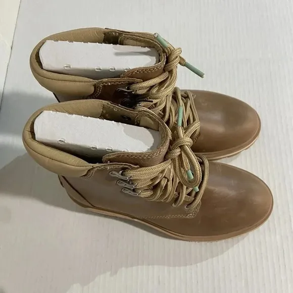 Sorel Women's Lennox Lace STKD Waterproof Boots Ceramic/Canoe Hiking Commuting